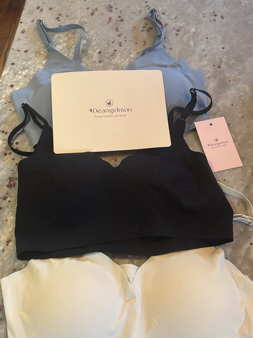 Seamless Comfort Bralette - Black, Light Blue, Cream